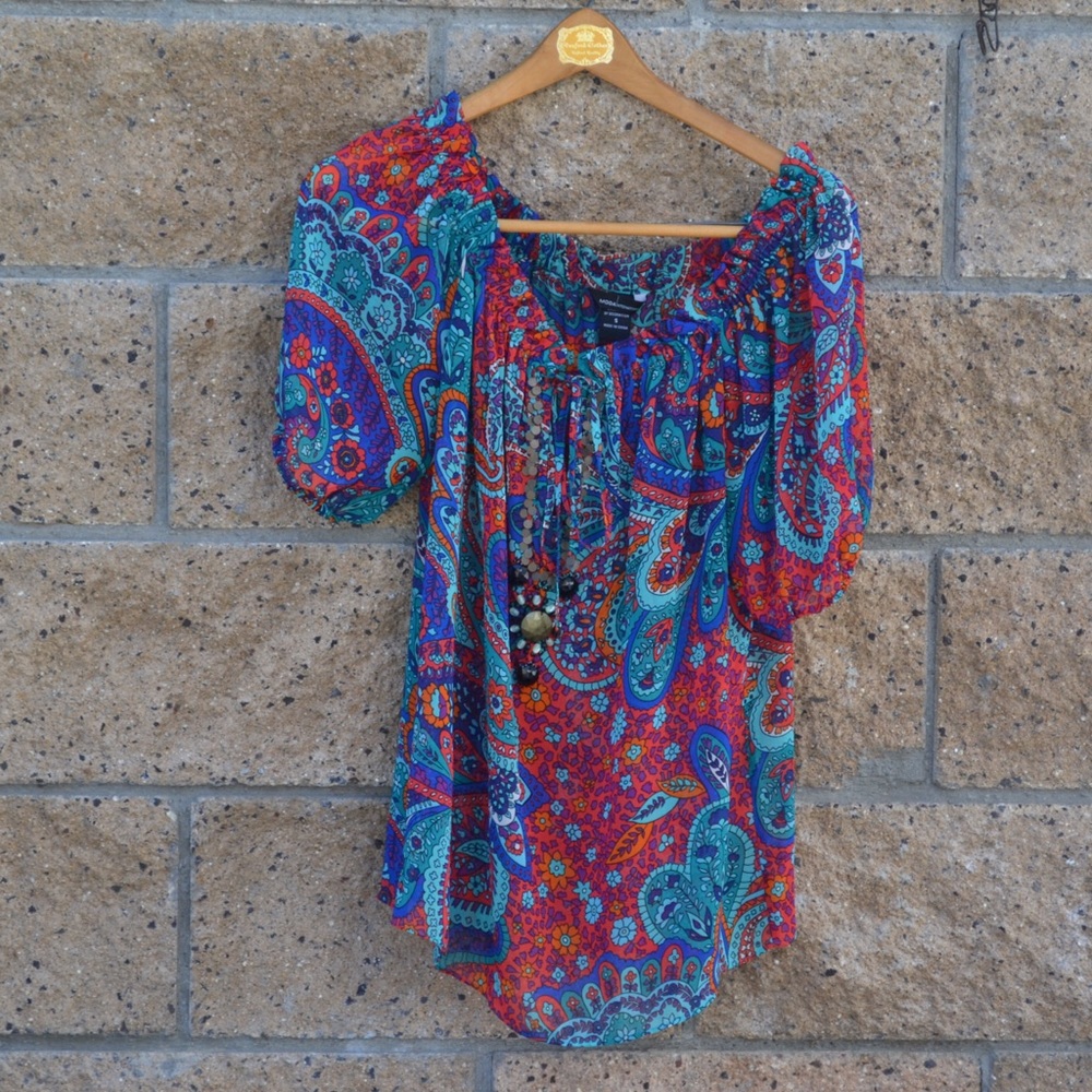 MODA INTERNATIONAL PAISLEY BLOUSE